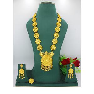 Latest <b>Fashion</b> Factory Wholesale Flowers Jewelry Sets 24k Gold Plated Dubai Romantic Jewelry Set Indian Bridal Necklace - Product Image 4
