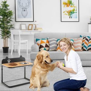 Due ciotole e alimentatore per animali in acciaio inossidabile con supporto per il fabbisogno di cibo e acqua di Fido - Product Image 2