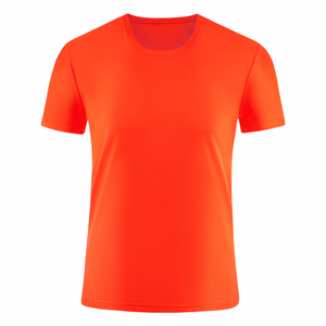 Camiseta de Manga Corta para Hombre, Cuello Redondo, Ajuste Regular, Secado Rápido, Tejido de Poliéster, Color Sólido, Diseño Liso en la Parte Delantera - Product Image 2