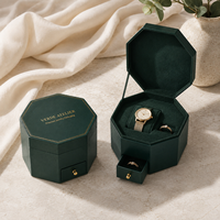 Boîte cadeau octogonale en carton rigide personnalisée avec couvercle à charnière, tiroir, texture fine, dorure à chaud, OEM