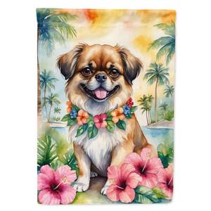 Multicolor Tibetan Spaniel Luau <b>Garden</b> <b>Flag</b> Mailbox Decorative Yard <b>Flag</b> Banner for Patio Artwork for Flower Beds of <b>Garden</b> Size - Product Image 1