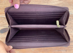 Vente chaude Western usiné à la main en cuir de vachette fermeture éclair portefeuille en cuir véritable femmes porte-carte portefeuille Turquoise Cowgirl pochette - Product Image 6