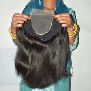 Perruque en cheveux humains indiens Remy ondulés, service de personnalisation, boucles S fluides, design de dentelle personnalisé, bonnet facile à appliquer, mesures sur mesure - Product Image 6