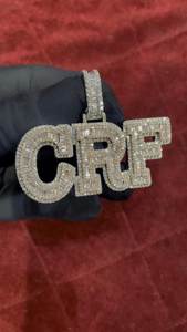 Colgante de Lujo de Plata 925 con Moissanita para Hombre, Diseño HipHop Personalizado con Letras, Certificación GCI IDGL, Regalo de Moda para Él, Amuletos - Product Image 6