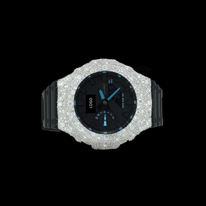 Reloj de Lujo con Diamantes Moissanite, Edición Iced Out, Doble Pantalla, Alta Calidad, Caja de Plata, Cuarzo, Mejor Precio al por Mayor - Product Image 4