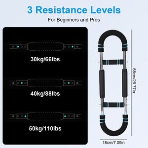 Barra de Ejercicios Multifuncional con Brazo Giratorio Ajustable, 3 Niveles de Resistencia (66-110 LBS), Potenciador de Fuerza para Hombres - Product Image 5