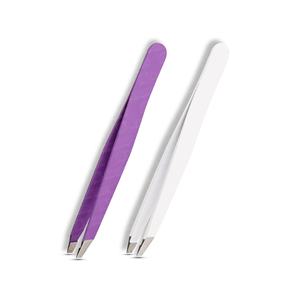 Ensemble de 2 pinces à épiler de haute qualité, pinces à épiler professionnelles en acier inoxydable, précises, adaptées pour éliminer les poils incarnés - Product Image 1