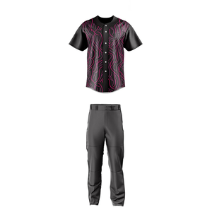 Nouvel ensemble uniforme de baseball respirant de haute qualité 2026, 100 % polyester, séchage rapide, design personnalisable, techniques d'impression, grandes tailles - Product Image 5