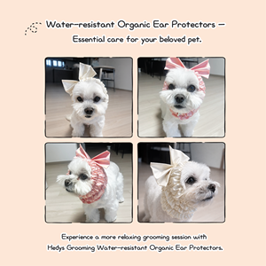 HEDYS GROOMING Organic Cotton Water-Resistant Adjustable Dog Grooming Ear Protection Hood Bathing Drying Noise Reduction Pet - Product Image 4