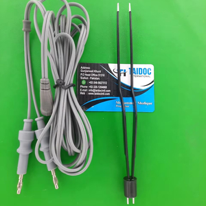 Pinzas bipolares de bayoneta anguladas hacia arriba de acero inoxidable + cable bipolar universal, instrumento quirúrgico CE, instrumentos quirúrgicos básicos - Product Image 1