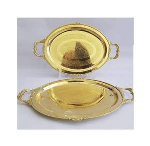 Plateau en aluminium de qualité classique, fait main, personnalisable, plateau de service au design unique, plateau de service décoratif pour table - Product Image 1