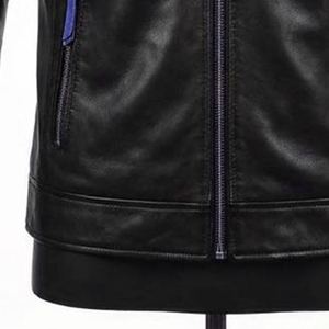 Hot Selling Premium Quality Custom Design Red <b>Real</b> <b>Leather</b> <b>Jacket</b> Streetwear Square Collar <b>Leather</b> Outdoor <b>Jacket</b> Men's - Product Image 6