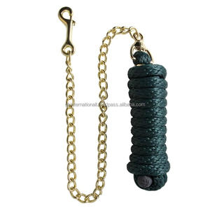 Premium Quality Nylon <b>Horse</b> Lead Rope with <b>brass</b> plated chain - Product Image 6
