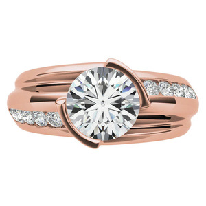 Anillo de compromiso para hombre con diamante cultivado en laboratorio de corte redondo en oro blanco - Product Image 2