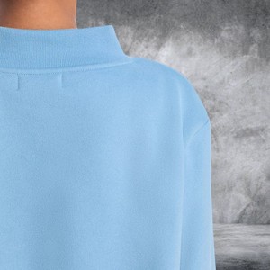 Sudadera Oversize Parke con Bordado, Cuello Redondo, Azul Claro, Corte Regular, Unisex, Estilo Casual, Tejido de Punto para Otoño - Product Image 4