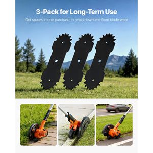 Lame per Bordatrice Elettrica da 8,8 Pollici, Confezione da 3, Lame di Ricambio in Acciaio ad Alto Tenore di Carbonio 65Mn, Rivestimento Elettroforetico, Multiuso - Product Image 6