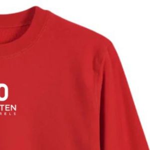 เสื้อสเวตเชิ้ตคอกลมคลาสสิกสำหรับผู้ชาย สีแดง ผ้าฝ้ายพรีเมียม แขนยาว สวมใส่สบาย เหมาะสำหรับทุกวัน สไตล์สตรีทแวร์ - Product Image 4
