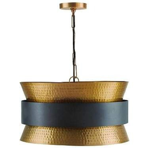 Lampe suspendue de style ferme avec cage en métal noir mat et finition bois, pour îlot de cuisine et salle à manger - Product Image 3