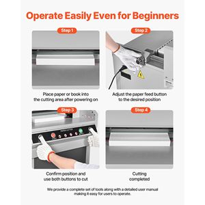 Taglierina Elettrica Professionale per Carta, Larghezza di Taglio 45 cm, Spessore di Taglio 4 cm, Modello 1G - Product Image 6