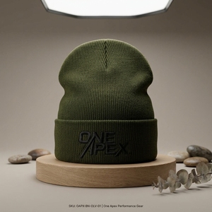 Gorro de Punto Verde Oliva ONEAPEX para Hombre, Gorro de Invierno con Puño, Unisex, Estilo Urbano, con Logotipo Personalizado, Accesorio de Moda al por Mayor - Product Image 3