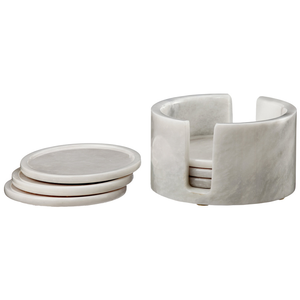 Premium <b>Marble</b> <b>Coaster</b> Wholesale Premium Natural White <b>Marble</b> <b>Coaster</b> Set Customized Sale - Product Image 3