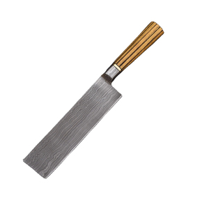 Cuchillo de Cocina Multifuncional Burraq OEM, Hecho a Mano, de Acero de Damasco, Grado Industrial y para Bricolaje, con Funda de Cuero, para Uso en la Cocina - Product Image 1