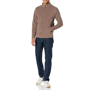 Chemise à capuche en polaire 100% polyester pour homme, de haute qualité, décontractée, pour l'extérieur, hiver, 14 fermetures éclair, manches longues, séchage rapide, respirante - Product Image 4