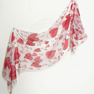 Silk Scarf Elegant Border Print For Hair Tying Neck Wrapping And Fashion Clothing Silk Scarf - Product Image 3