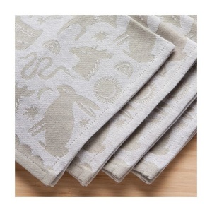 Top Classy Organic Cotton Woven Ultrafine Cleaning Jacquard Border Embossed Water Absorbing Cleaning Trendy Napkins On Sale - Product Image 2