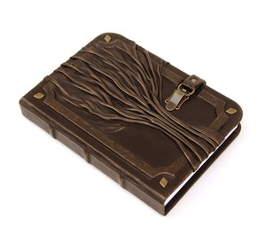 Leather Travel <b>Journal</b> with Tree of <b>Life</b> Design Personalized Notebook Lockable Diary Soft Cover A5 Size Gift Option Custom Quote - Product Image 2