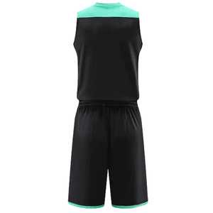 Ensemble uniforme de basketball pour hommes : maillot sans manches et short à taille élastique en polyester anti-humidité – Tenue de sport toutes saisons - Product Image 6