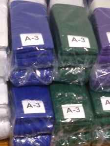 Fabricant de ceintures BJJ personnalisées, coutures durables, 100% coton, 220g, légères, disponibles dans toutes les couleurs de ceintures : blanc, bleu - Product Image 6