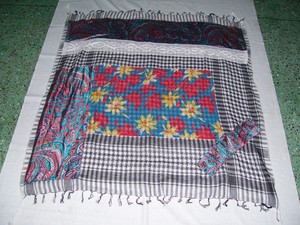 New Design Ethnic Cotton <b>Scarf</b> with Patchwork and Arab Arafat Inspired Pattern Designer Shawl - Product Image 5