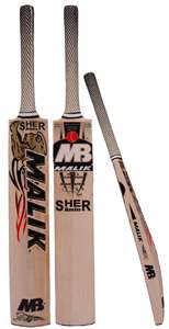 Battes de cricket MB Malik MBS Sher Amin English Willow avec housse de protection gratuite, couvre-batte anti-chocs, poignées supplémentaires et feuilles anti-usure, tout inclus. - Product Image 4