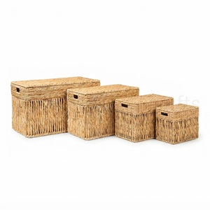Wholesale <b>Wicker</b> Storage <b>Basket</b> Handmade Natural Woven Organizer Eco Friendly Home Decor Factory Direct Supplier In Vietnam - Product Image 2