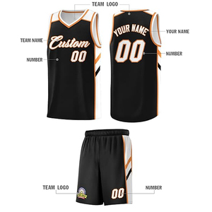 Conjunto de Camiseta y Pantalones Cortos de Baloncesto Personalizados con Logotipo del Equipo, Nombre, Número, Impresión por Sublimación, Bordado 3D, 100% Poliéster, Unisex, Club - Product Image 4