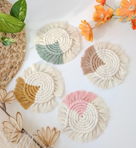 High Quality Macrame Coaster for Table Protection Decoration and Beverage Serving Boho Home Decor Table Accessory From India - Product Image 4