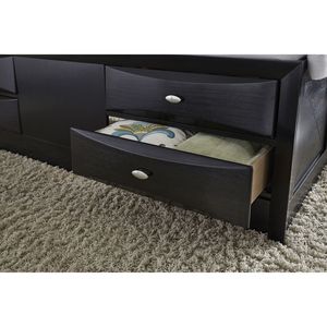 Cama Queen Negra Lucille, Muebles Elegantes Tapizados para Comodidad y Estilo - Product Image 5