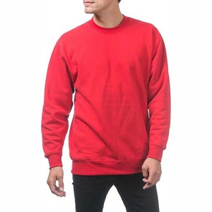 Sudadera de Felpa para Hombre, Cuello Redondo, Corte Regular, Color Rojo Sólido, Informal, de Algodón Tejido, para Otoño, MOQ Bajo, Precio Económico - Product Image 2