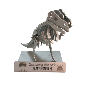 โมเดลไทแรนโนซอรัส เร็กซ์ 3 มิติ ทำจากสแตนเลส 304 ขนาด 30 ซม. ยี่ห้อ Terex สำหรับตกแต่งบ้าน ของสะสมสำหรับผู้ใหญ่ ผลิตด้วยมือในเวียดนาม - Product Image 6