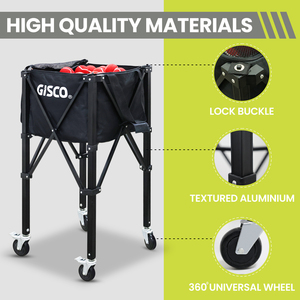 Tennis Ball <b>Cart</b> Ball <b>Cart</b> Multifunctional Pickleball Tennis Baseball Softball Coach <b>Foldable</b> Tennis Ball <b>Cart</b> - Product Image 3