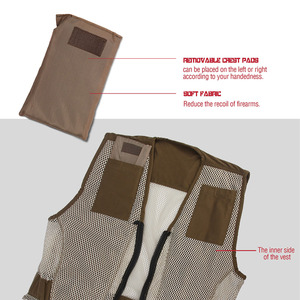 Custom Breathable Hunting Vest Multi Pocket Tactical <b>Shooting</b> Vest Lightweight Quilted Mesh Outdoor Hunting Jacket - Product Image 3