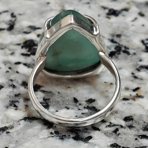 Bague en argent sterling avec pierre précieuse en héminorphite naturelle, taille : 11 USD - Product Image 4