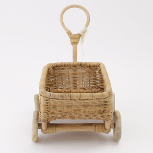 Cochecito de muñecas de ratán hecho a mano, cochecitos de mimbre natural para muñecas, juguetes infantiles de gran calidad - Product Image 5