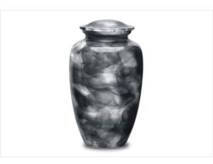 Aluminum Urn with Secure Lid for Human Ashes - Metal Cremation Urn Adult Size - Polished <b>Memorial</b> <b>Vase</b> - Product Image 5
