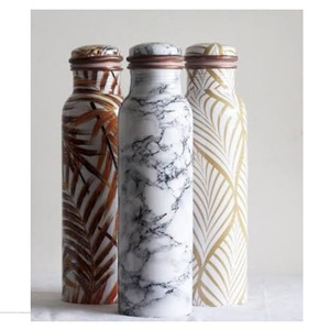 Bouteille en cuivre émaillée imprimée pour jus de fruits, avec verre intégré, pour la cuisine, les jus et les bienfaits pour la santé, bouteille d'eau en cuivre - Product Image 3