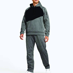 Men's Dark Grey Elastic Waist Sweatpants with Drawstring Side Pockets Casual Breathable Knitted Joggers Flat Front Summer Wear - Product Image 3