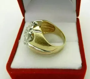 แหวนดอกไม้มอยส์ซาไนต์วินเทจสุดหรู เงินแท้ 925 ชุบทอง สำหรับงานหมั้นและงานแต่งงาน ยูนิเซ็กซ์ น้ำหนัก 8 กรัม เครื่องประดับคุณภาพสูง - Product Image 2