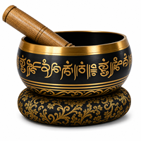 Bol chantant demi-lune en fer et laiton antique, personnalisé, écologique, gravé, pour la santé et la guérison sonore