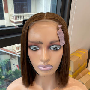 Peluca de cabello vietnamita liso sedoso súper doblemente trenzado marrón para mujer, de alta calidad, precio de fábrica al por mayor - Product Image 4